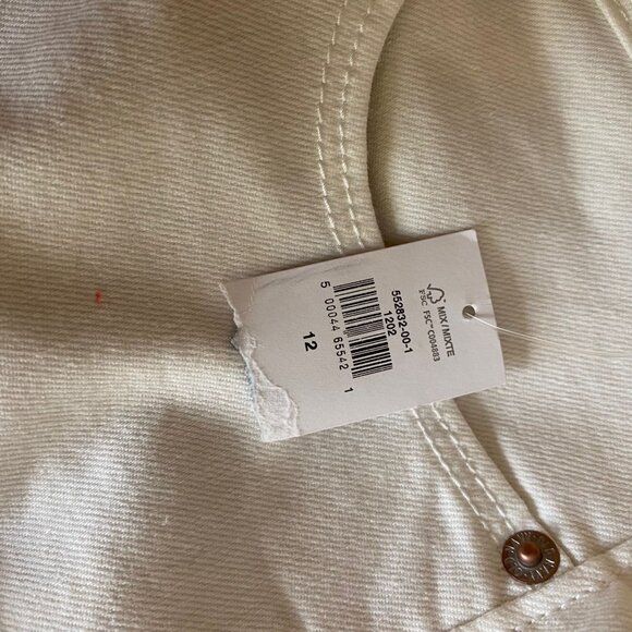 NWT Old Navy 12 Super Skinny Ankle Mid Rise White Wash Denim Jeans - Picture 6 of 6